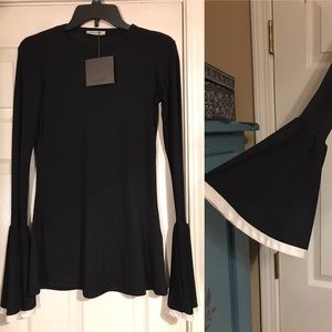 Zara Trafaluc Collection black bell slv top